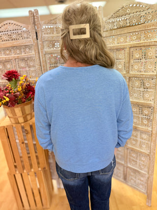 Light Blue USA French Terry Sweatshirt