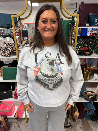 Eagle USA W/ Rhinestones Sweatshirt