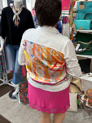 White Jacket With Back Print