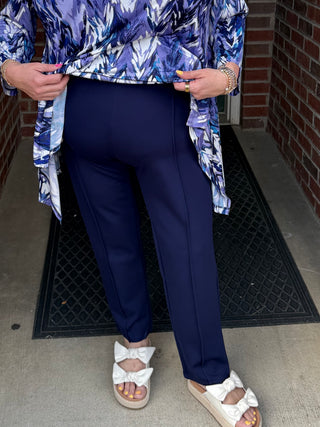 Cropped Pants - Navy