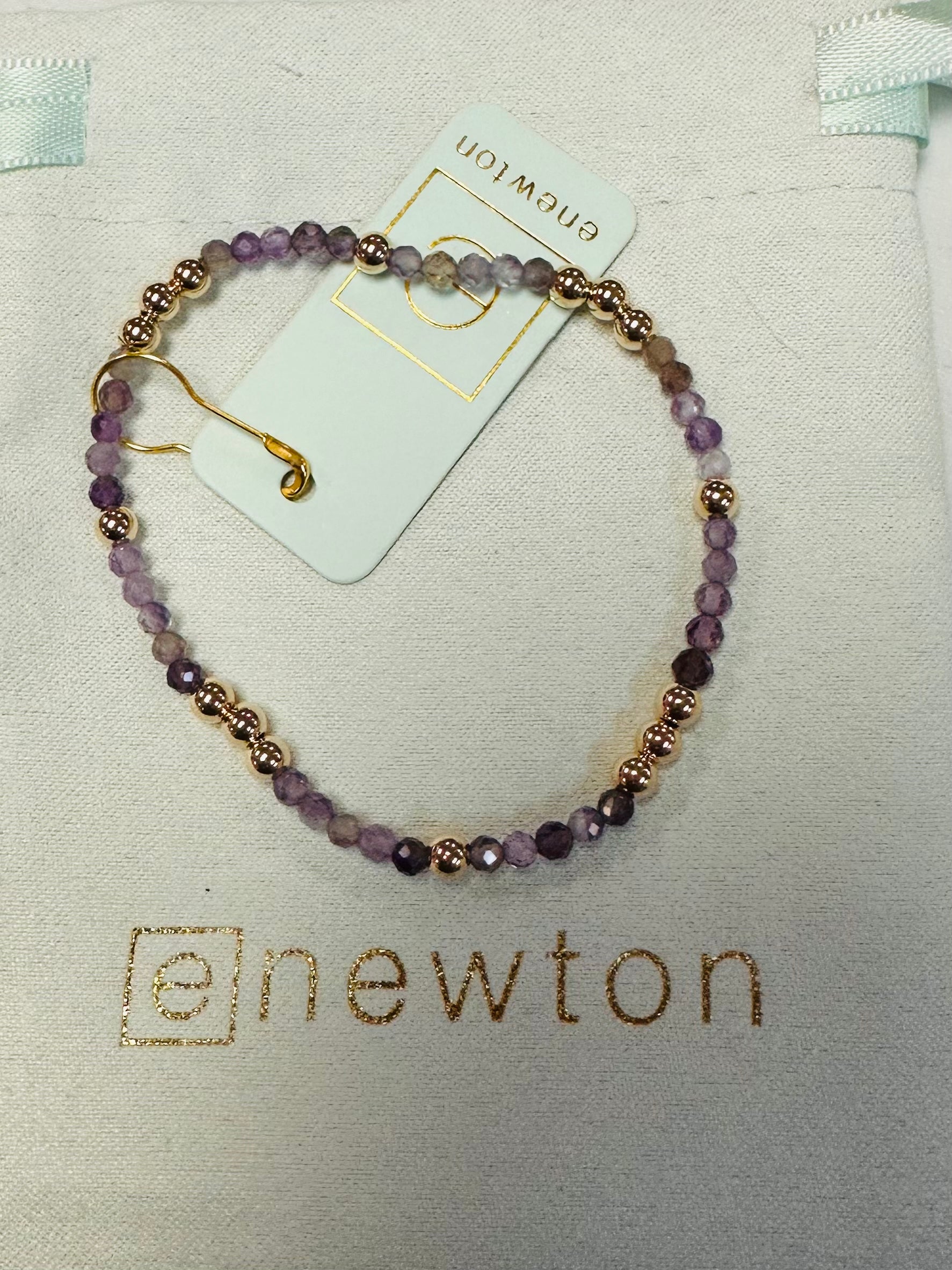 Enewton Worthy Pattern 3mm Bead Bracelet Amethyst