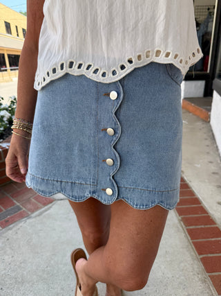 Newest Views Denim Skirt