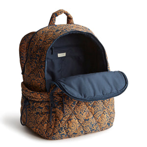 Vera Bradley Bancroft Backpack Lotus Montage Roasted Pecan