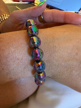 Iridescent Beaded Stretch Bracelets