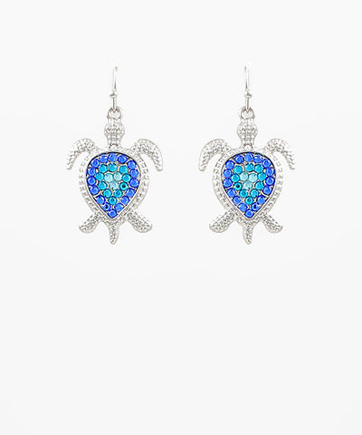 Pave Turtle Sapphire Earring