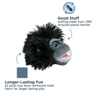 Gorilla Head 2in1 Dog Toy