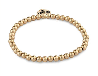 Charm It! Gold Stretch Bead Bracelet