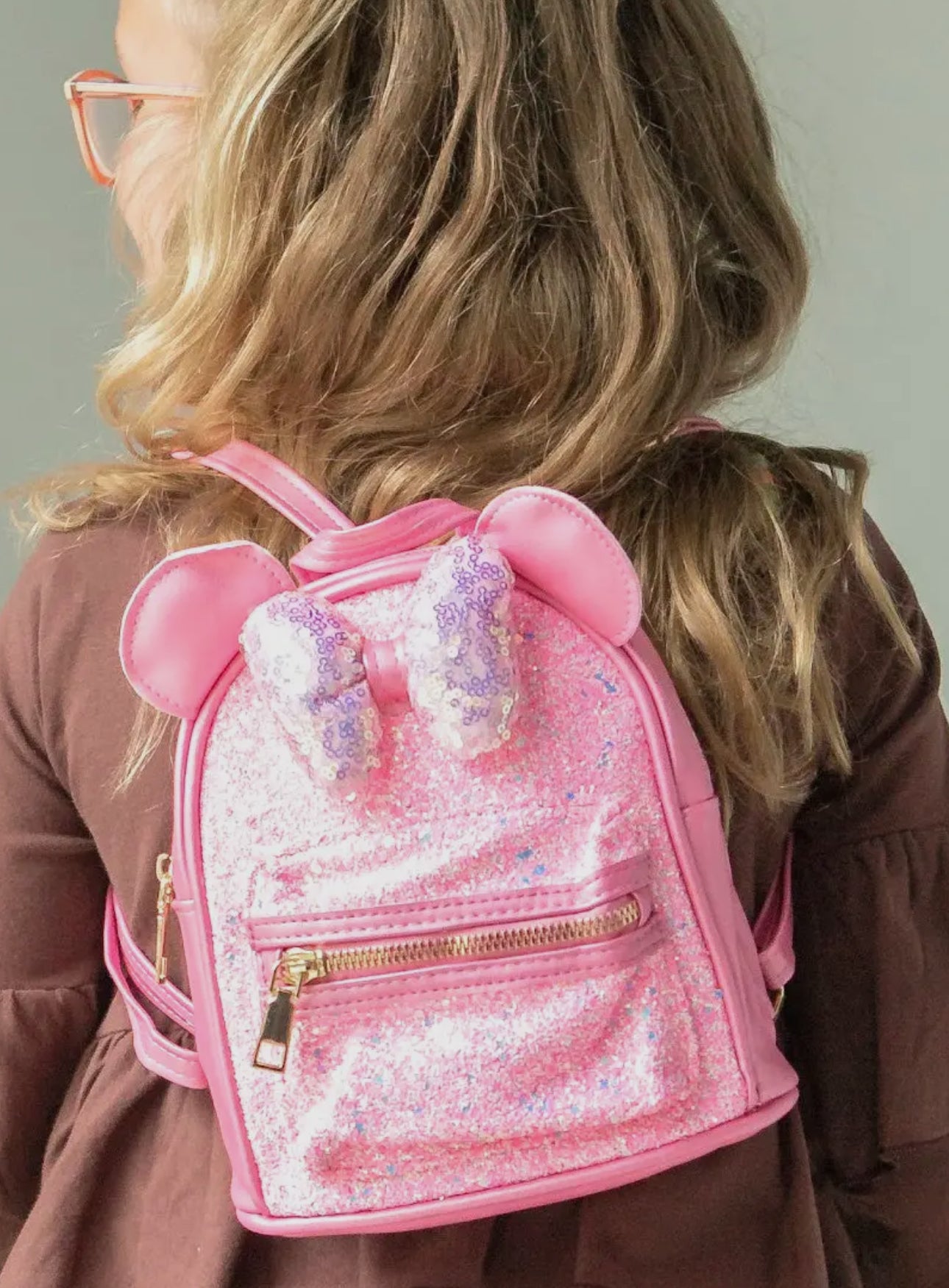 Sparkly Mouse Ears Backpack Purse