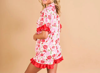 Rose Garden Slumber Party PJ Short Set
