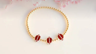 Football BB Bead Bracelet