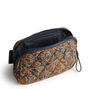 Vera Bradley Woodward Small Belt Bag Lotus Montage Roasted Pecan