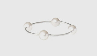 12MM White Blessing Bracelet Sterling Silver