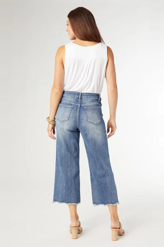Bambu Wide Leg Raw Bottom Capri