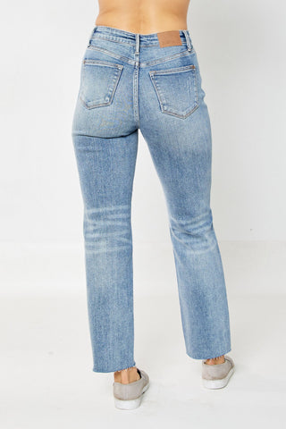 Judy Blue HW Rigid Magic Destroy Straight Jean