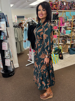 Autumn Afterglow Midi Dress