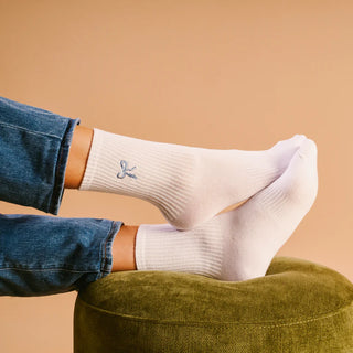 Embroidered Crew Socks