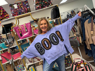 Boo Leopard Lace Oversized Sweatshirt