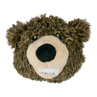 Grizzly Bear Head 2in1 Dog Toy