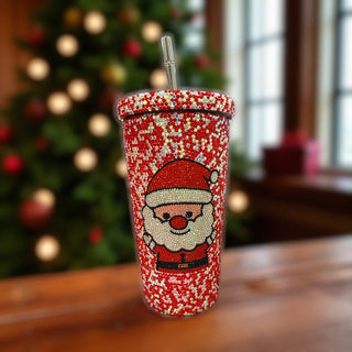 Blingy Red Santa Tumbler