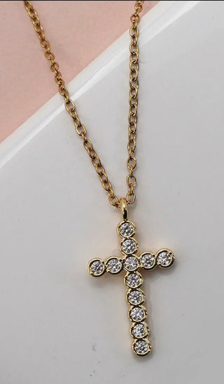 18K Stainless Steel Large Cross Necklace