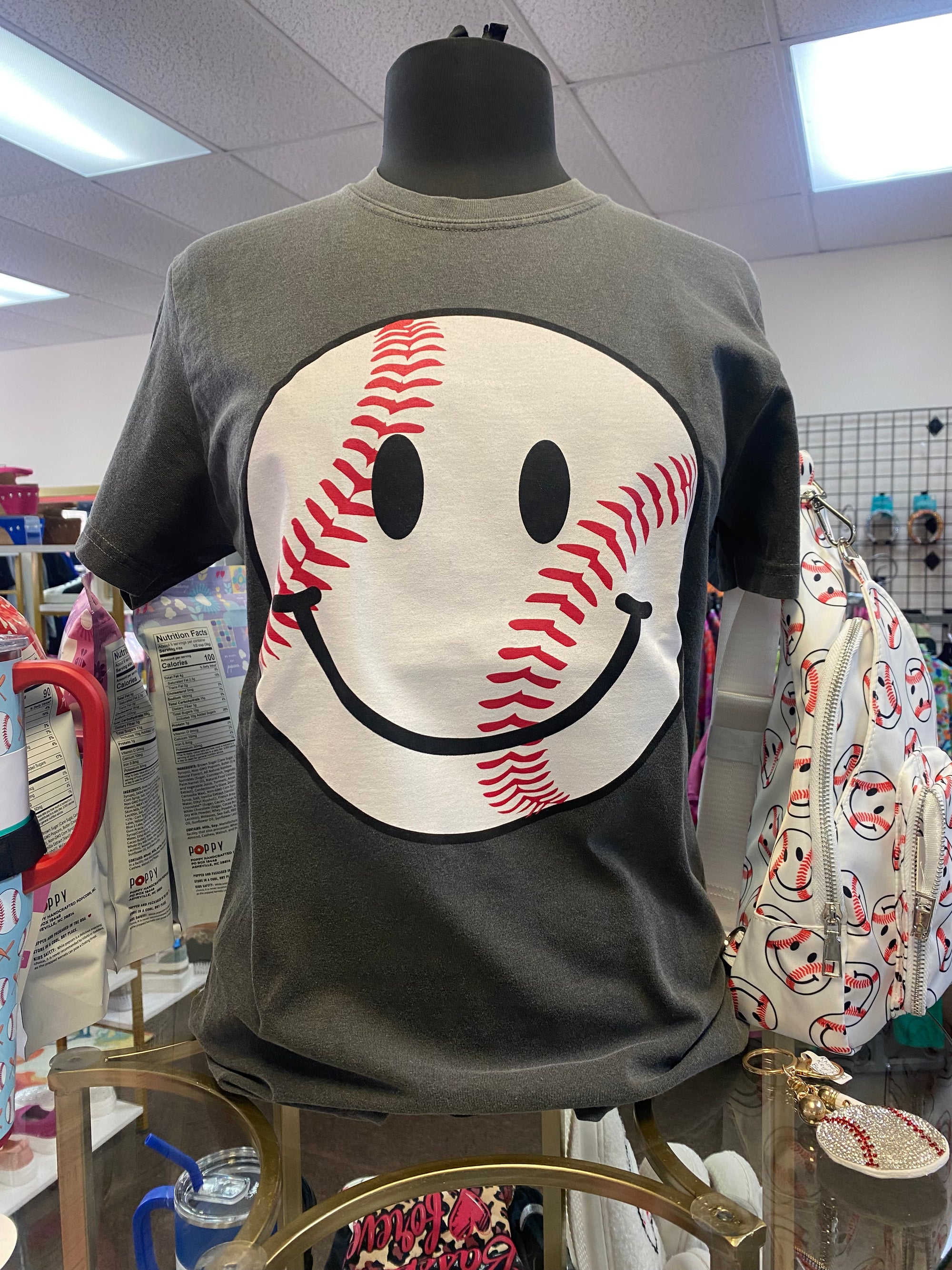Baseball Happy Face Tee