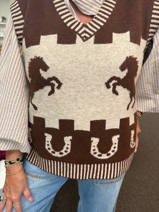 Horse Sweater Vest