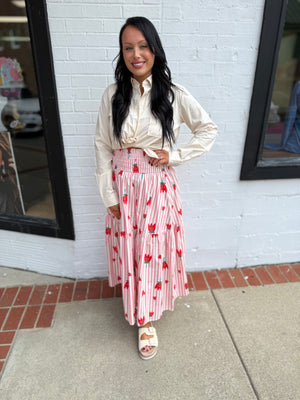 Poppy Smocked Maxi Skirt