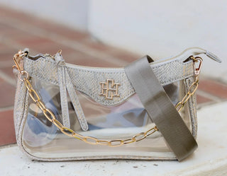 Cassidy Clear Crossbody Metallic Champagne