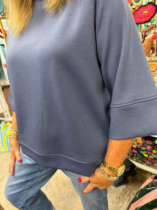It All Started Blue Indigo Top