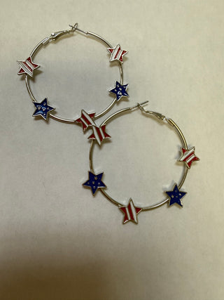 Liberty Stars Hoop Earrings