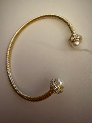 Pearl Crown Cuff Bracelet