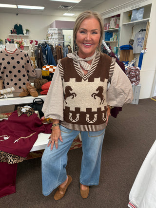 Horse Sweater Vest