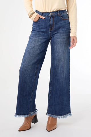 Bambu Soft Wide Leg With Fringe Jean