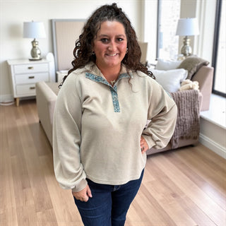 Denim Touch Pullover