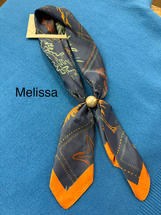 Scarf Necklace With Magnetic Pearl Closure