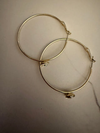 Crystal Orbit Hoop Gold