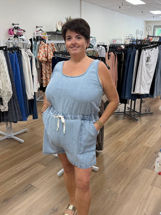 Denim Blue Romper