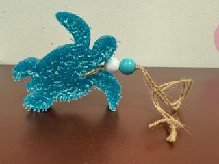 Beaded Sea Turtle Blue Hawaiian Freshie