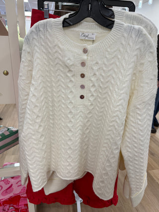 Fuzzy Waffle Sweater 74% Acrylic