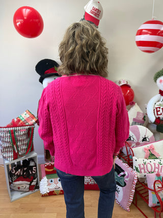 Candy Cane Kisses Cardigan