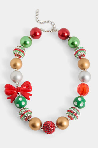 Holiday Cheer Bow Necklace