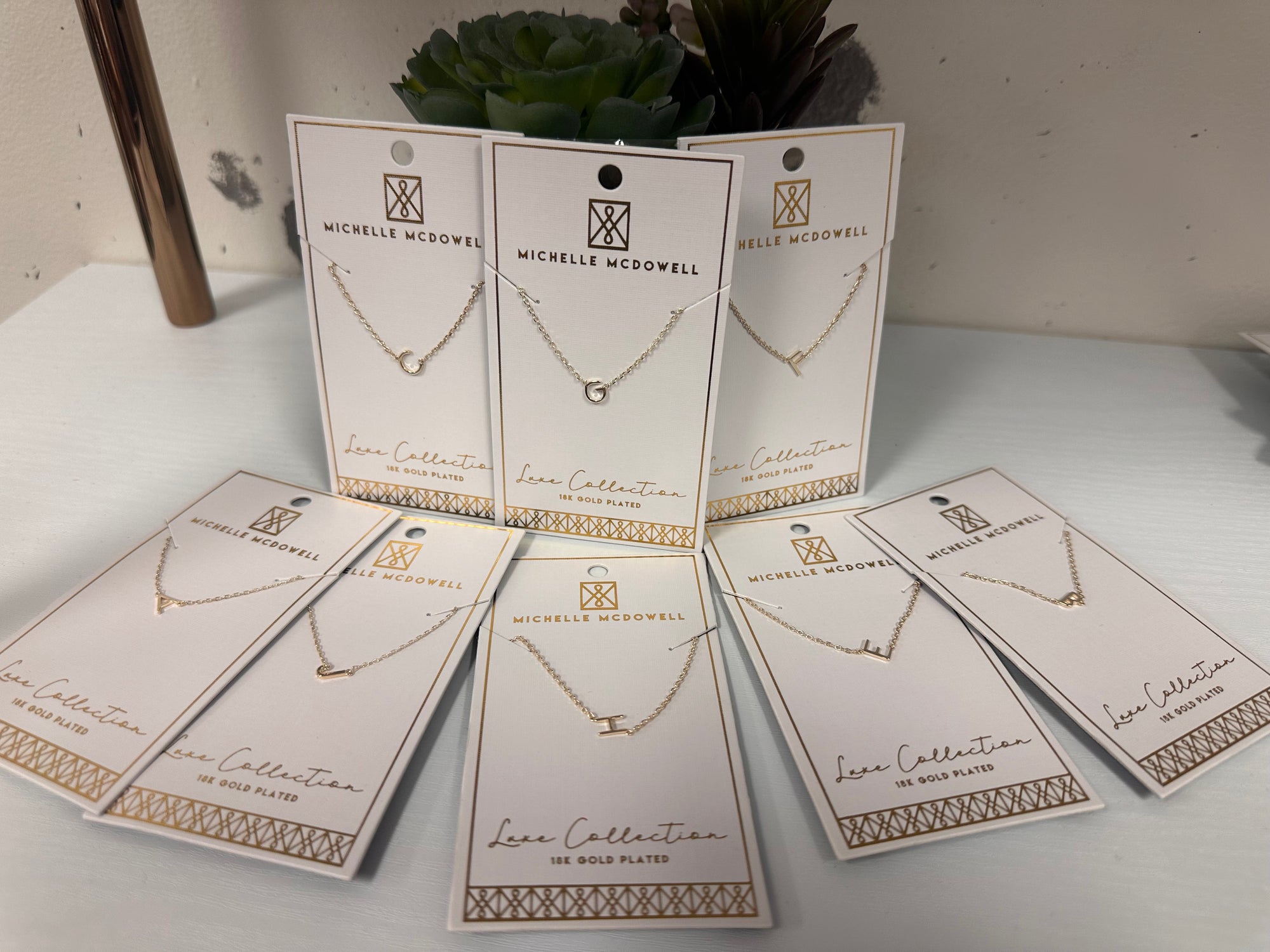 MD Gold Initial Necklaces