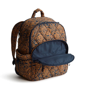 Vera Bradley Bancroft Backpack Lotus Montage Roasted Pecan