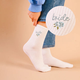 Embroidered Crew Socks