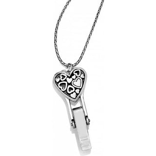 Floating Hearts Badge Clip