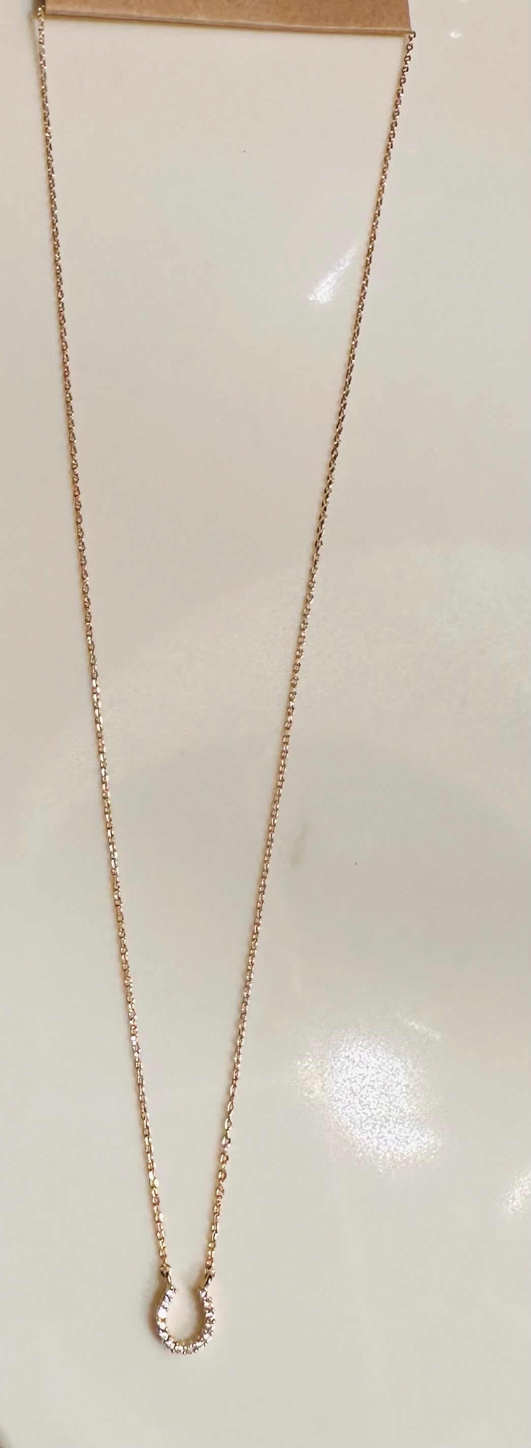 Gold Horseshoe Petite Necklace