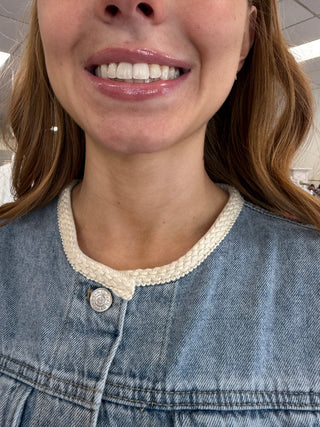 Lace + Light Denim Vest
