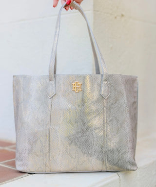 Heath Tote Bag Metallic Champagne