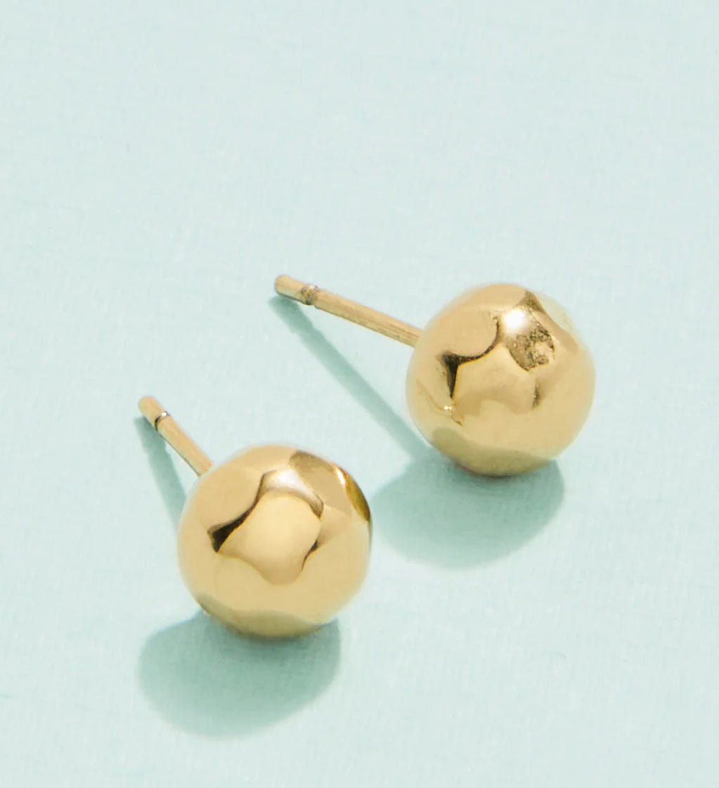 Spartina Splash Ball Stud Earrings 7mm Gold
