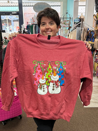 Snowman Tree Sweatshirt